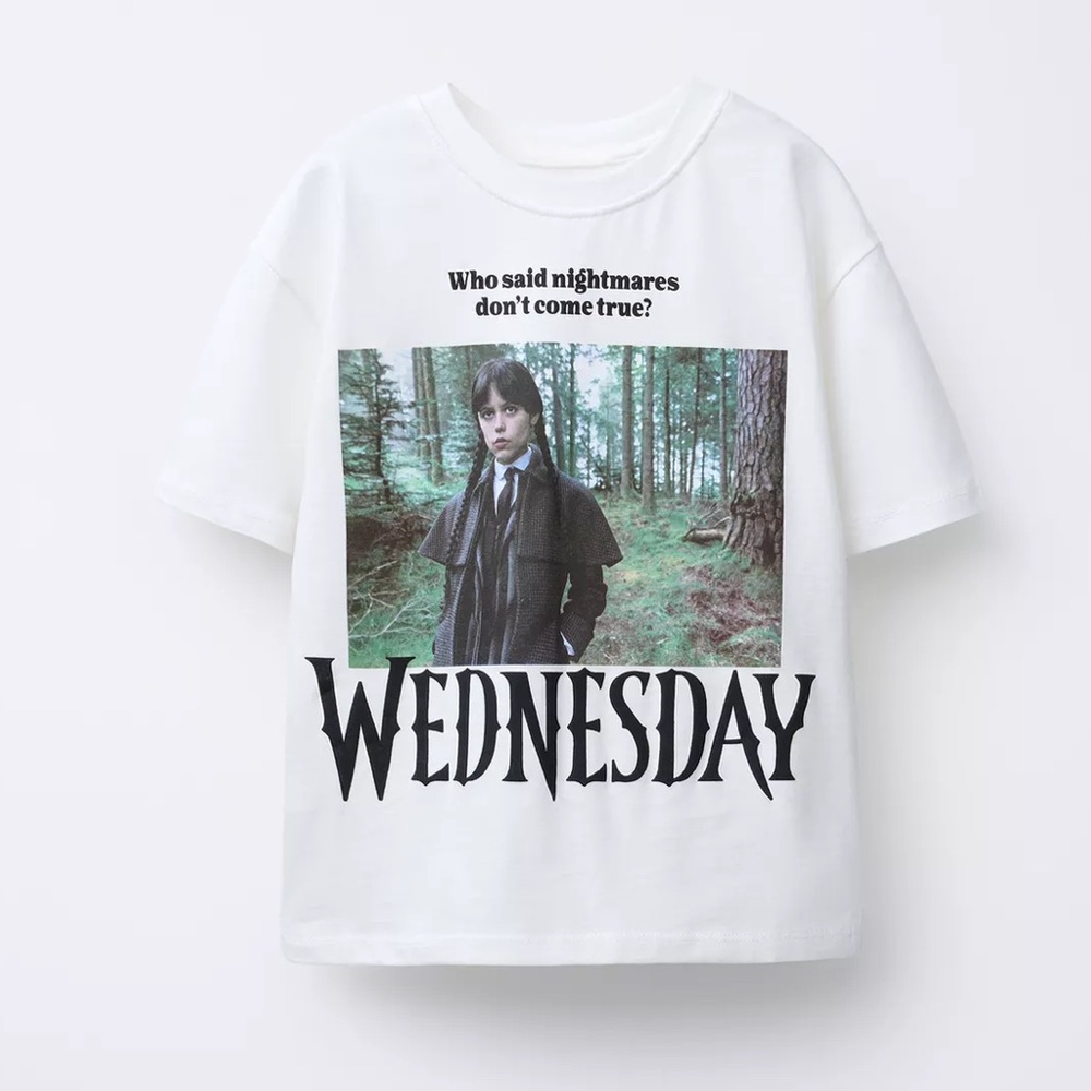 Zara Wednesday Graphic Kids T-Shirt